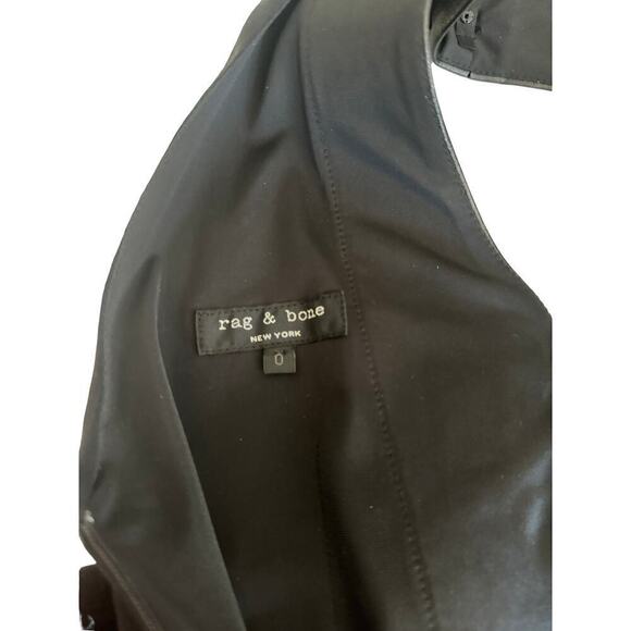 Rag & Bone Silk and Leather Mini Dress Size 0 - Picture 6 of 7